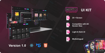Minto – ReactJs NFT Marketplace UI kit
