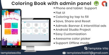 Coloring Book Android with Admin panel & Admob ready for publish