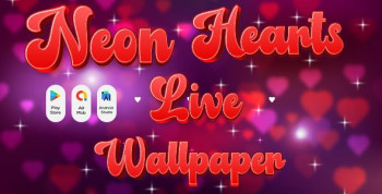 Neon Hearts Live Wallpaper – Love Hearts Live – Live Wallpaper – Wallpapers