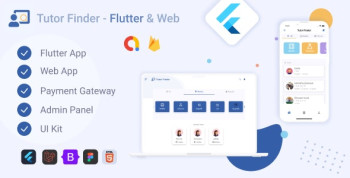 Tutor Finder – (Flutter + Web App + Admin Panel + UI)