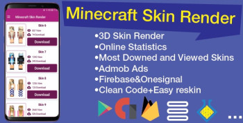 Minecraft Skin Template 3D Skin Render with Online Statistics