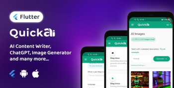 QuickAI – AI Content Writer, Image Generator, ChatGPT Flutter APP
