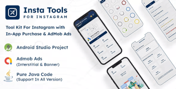Insta Tools – Tool Kit For Instagram with In-App Purchase & AdMob Ads