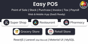 Easy POS- Point of Sale | Stock | Purchase | Invoice | Tax | Payroll