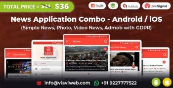News Application Combo – Android / iOS (Simple News, Photo, Video News, Admob with GDPR)