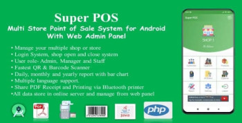 Super POS-Multi Store Point of Sale System for Android with Web Admin Panel 1.2