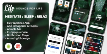 Life: Sleep Sounds – Meditation Sounds – Relax Music App – (Android/Laravel)