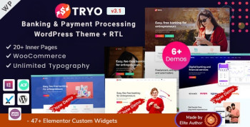 Tryo – Online Banking, Money Transfer Currency Exchange WP Theme 3.3