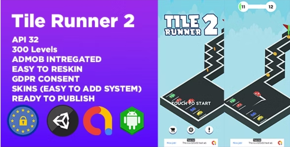 Tile Runner 2_300 Levels + Unity Game